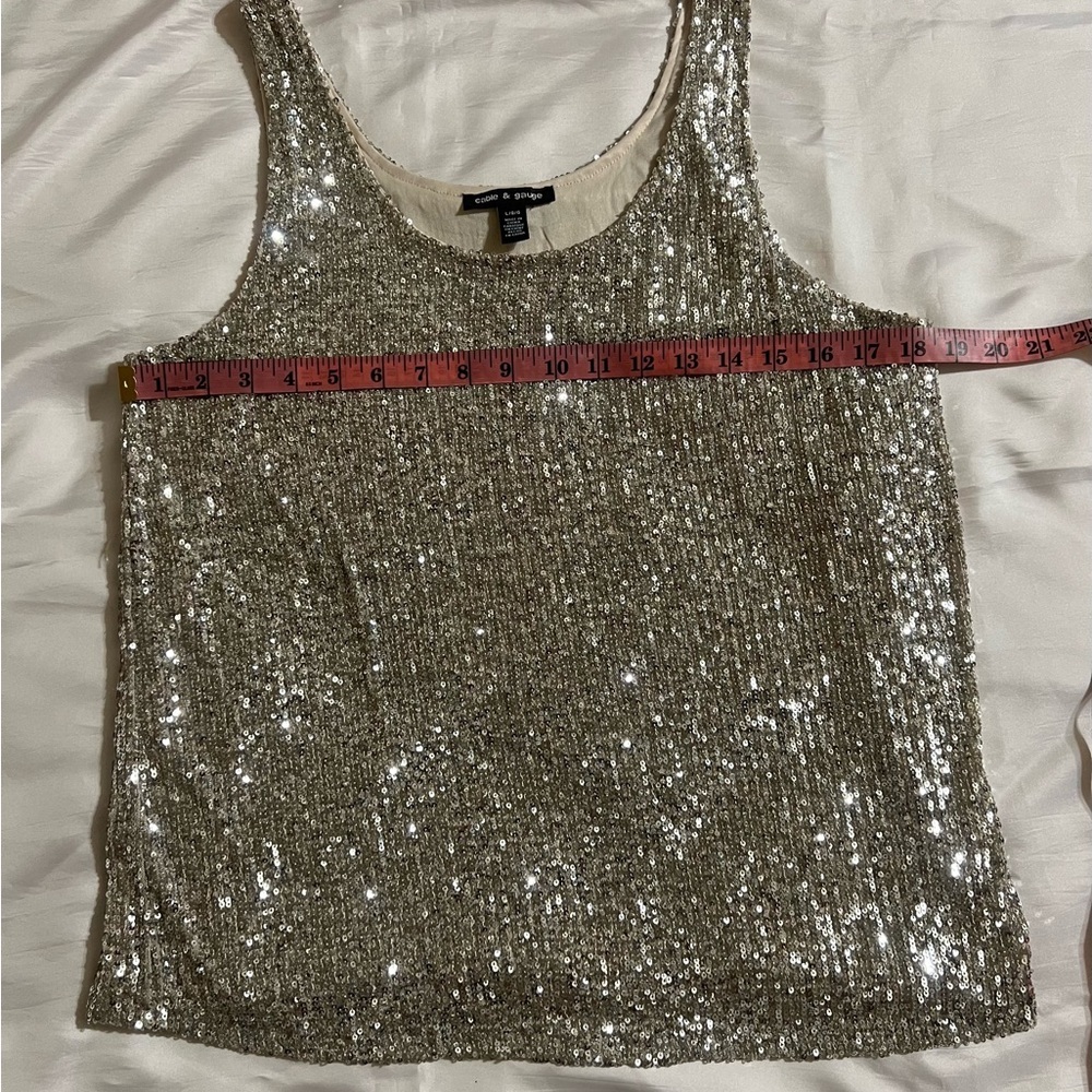 Sequin I Womens I Tank Top I Metallic - Picture 3 of 4
